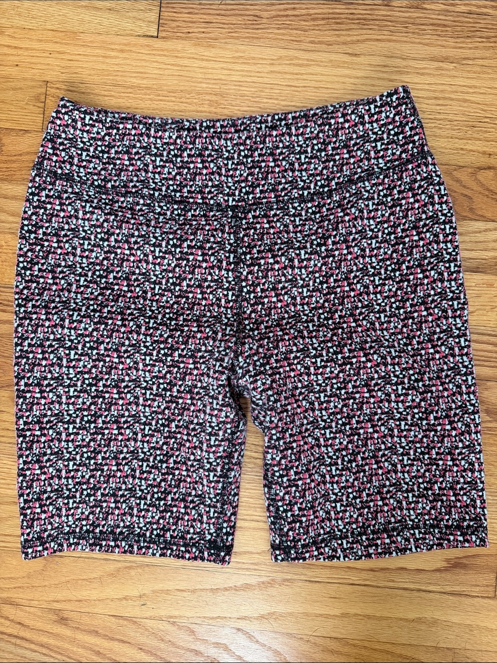 Jcrew Women’s Black & Pink Patterned Stretch Bike Shorts